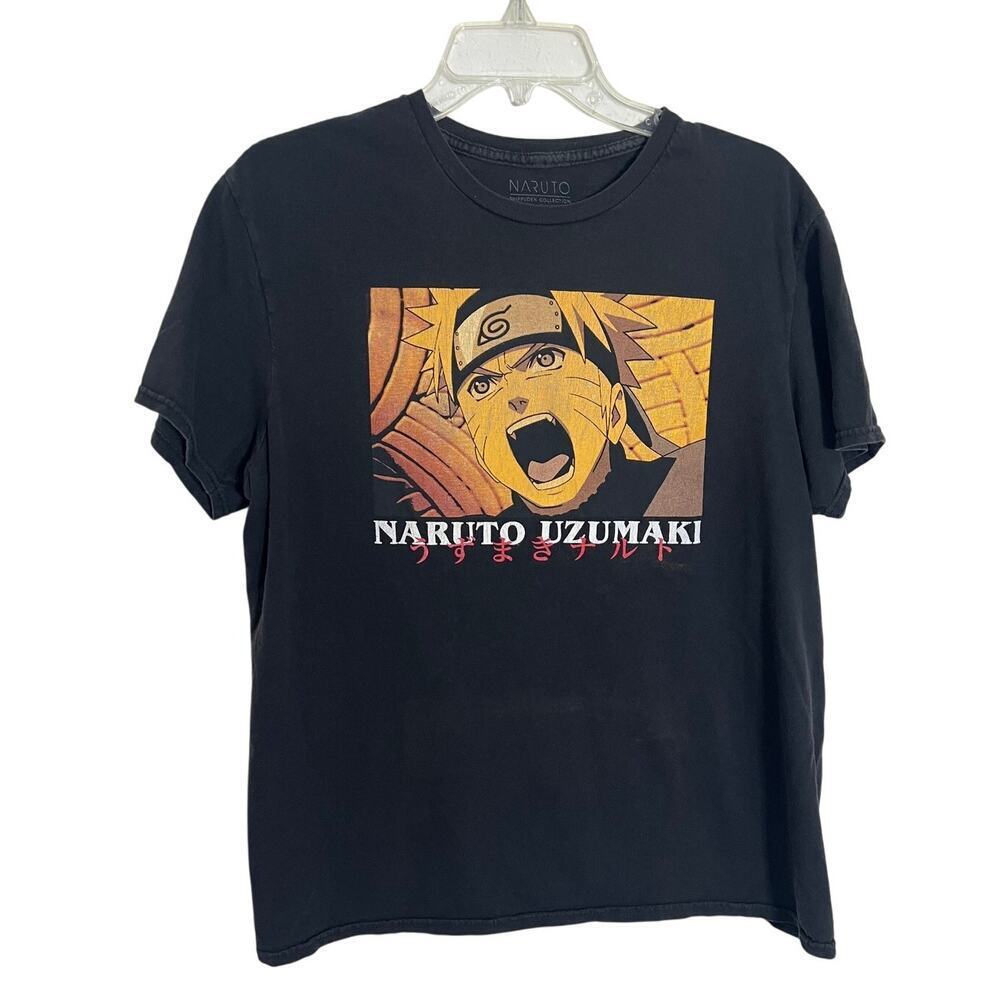 NARUTO SHIPPUDEN COLLECTION NARUTO UZUMAKI GRAPHIC T-SHIRT VIZ MEDIA 2007 Large